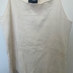 Banana Republic Women's Cream Ribbed Tank Top